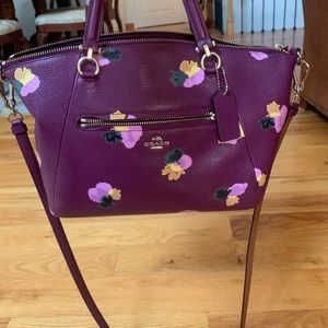 limited edition Coach purple poppy flower purse
